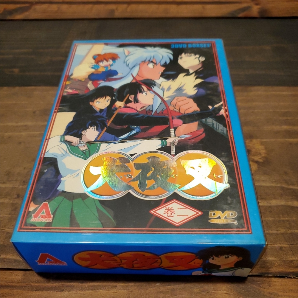 INUYASHA Box Set Vol 1-3 Anime DVD Japanese Free shipping Rare OOP Manga A video